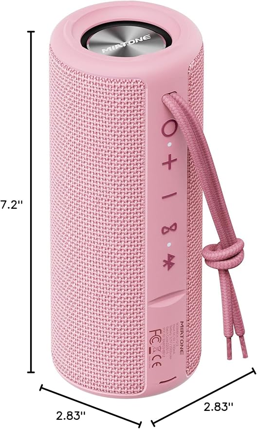 MIATONE Boombox Outdoor Portable Bluetooth Speaker Waterproof Wireless Speakers Gifts for Women Mothers Mom Wife Her - Pink