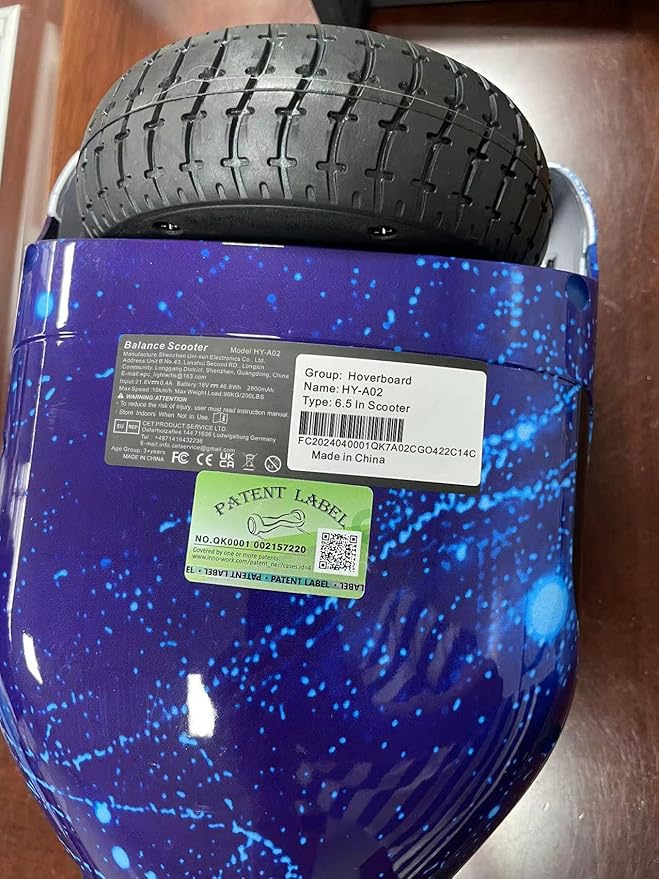 SISIGAD Scooters for Kids Ages 6-12, with Built-in Bluetooth Speaker and 6.5" Colorful Lights Wheels, Safety Certified Self Balancing Scooter Gift for Kids