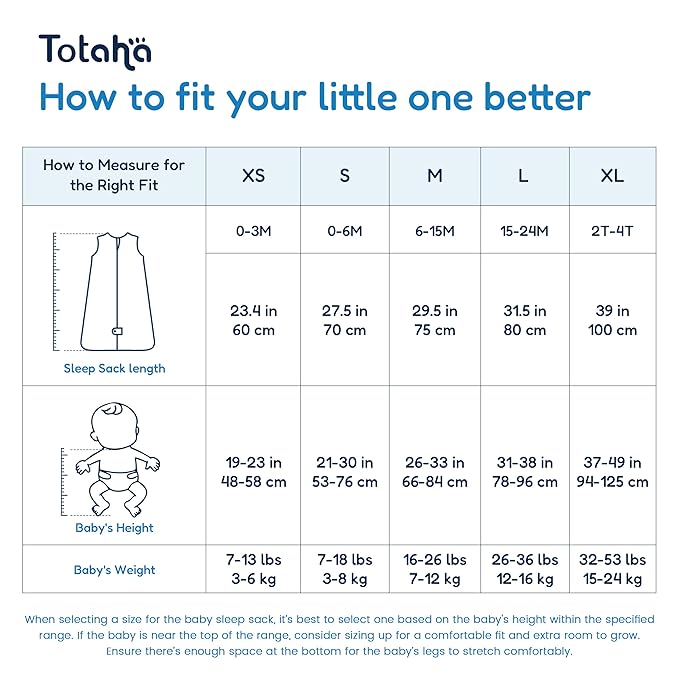 TotAha Toddler Sleep Sack 2T-3T-4T, Premium Light Wearable Blanket Baby Sleeping Bag with 2-Way Safe Zippers For Girl Boy