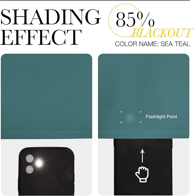 NICETOWN Room Darkening Slding Glass Curtain Panels - Window Treatment Thermal Insulated Grommet Light Blocking Drapes for Bedroom/Home Office (2 Panels, 80 by 84, Sea Teal)