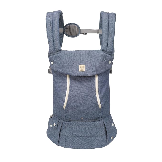 LÍLLÉbaby Complete All Seasons Ergonomic 6-in-1 Baby Carrier Infant to Toddler with Lumbar Support (7-45 Pounds), 360 Degree Baby Wearing & Multi-Position, Inward & Outward Facing (Chambray)
