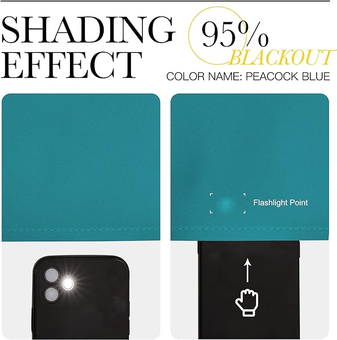 NICETOWN Peacock Teal Blackout Curtains 102 inch Length, Grommet Energy Saving Thermal Drapes Sound Reducing Heat Blocking Window Treatments for Living Room, 2 Panels, W52 x L102