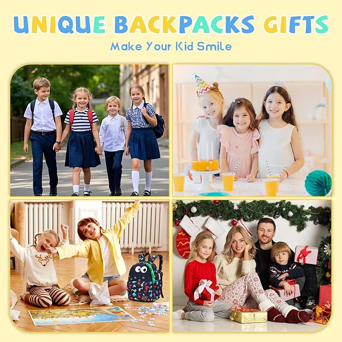 SUN EIGHT Preschool Toddler Kids Backpack Small 3D Cartoon Dinosaur Lunch Daycare School Bookbag Animal Travel Bags for Boy For 2-5 Years old(Cute Dinosaur)