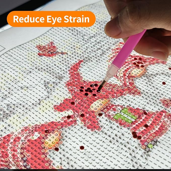 TOHETO A3 Light Board for Diamond Painting, Super Bright Magnetic Light Pad with Side Buttons, Lightbox for Tracing and Drawing, Corded Light Table for Sketching, Animation, Weeding Vinyl (Black)