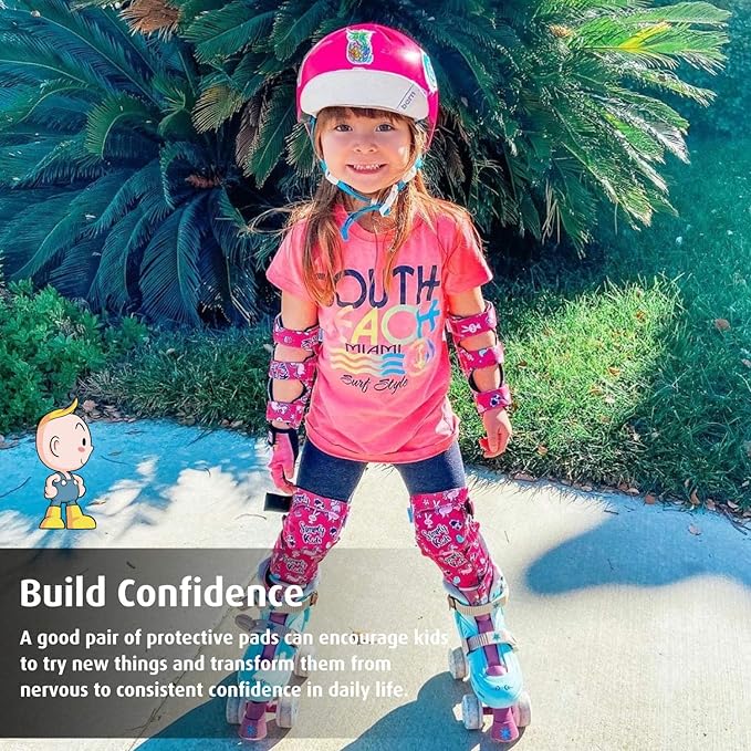 Soft-Style Kids Knee and Elbow Pads with Bike Gloves, Flexible Impact-Resistant Gear for Ages 2-11, Designed for Balance Bikes, Roller-Skating, and Skateboarding