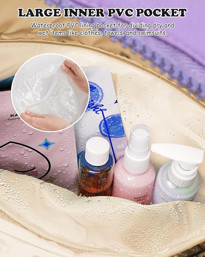 Initial Duffle Bag, Carry On Bags for Women,Gifts for Granddaughter-Overnight Bag with Wet Pocket,Lightweight Travel Bags Personalized Gym Tote with Makeup Pouch