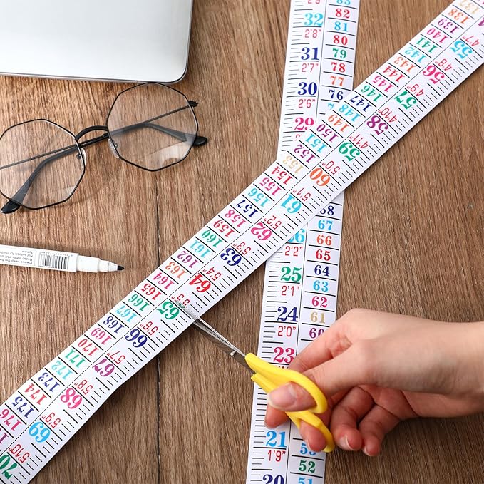 Tatuo Growth Chart Wall Labels Height Indicator Tape Ruler Growth Chart Decor Height Indicator Adhesive Ruler for Home Room Measuring(Colorful)