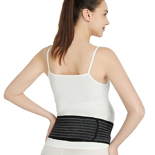 NeoTech Care Adjustable Maternity Belt - Light and Breathable Pregnancy Belly Support Band for Pregnant Women (Black, Extra Large Size)