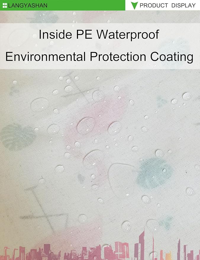 LANGYASHAN Rectangular Storage Bin Collapse Canvas Fabric Cartoon Storage Basket with Handles for Organizing Home Kitchen Boys and Girls Toys Office Closet Shelf Baskets(Rec Leaf Flamingo)