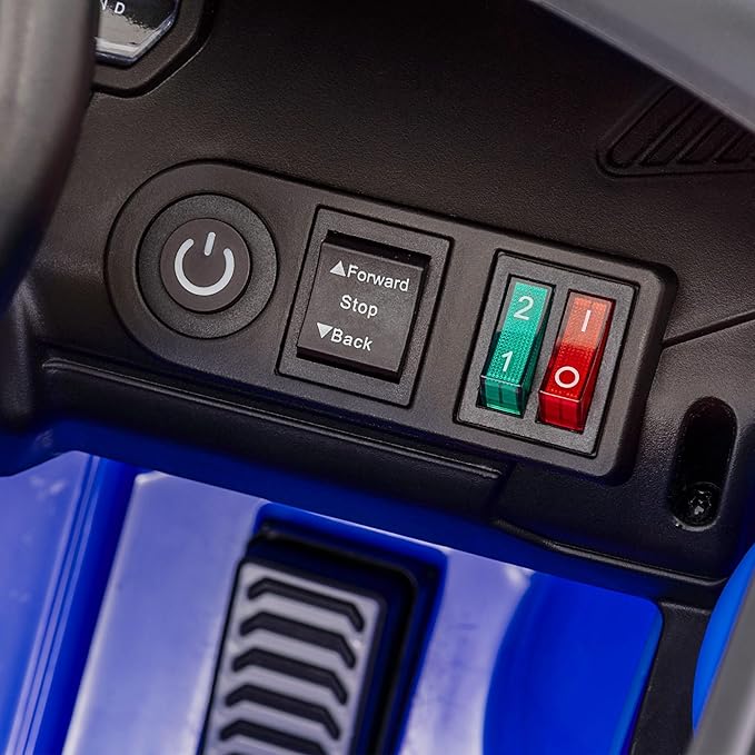 Qaba 12V Kids Ride on Truck, Chevrolet Silverado EV RST Licensed Electric Car with Parent Remote Control, Back Storage, Spring Suspension, Soft Start, Auxiliary Wheels, LED Lights, Music, MP3, Blue