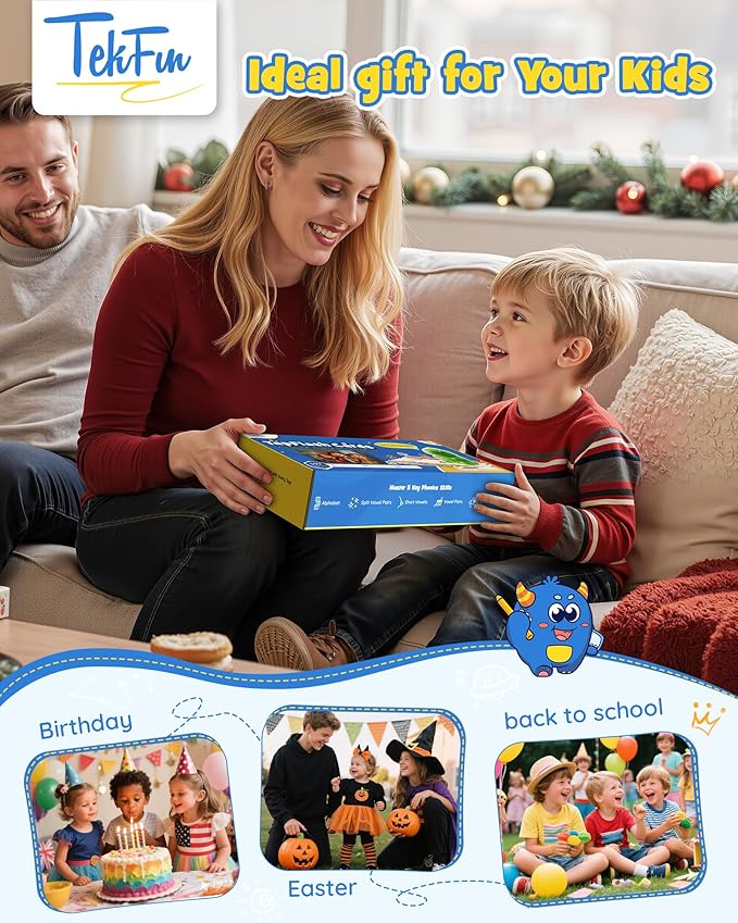 Dinosaur Talking Pen with Phonics Cards, Montessori Toys for Toddlers, Autism Sensory Interactive Toys, Educational Birthday ABC 123 Learning Set, 73PCS Flash Cards & 6 Stickers