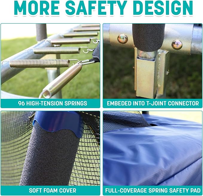 Skywalker Trampolines 9FT 14FT 15FT Trampoline with Enclosure, Spring Pad Cover, Heavy Duty Jump Mat, ASTM Approved Outdoor Trampoline for Kids & Teens