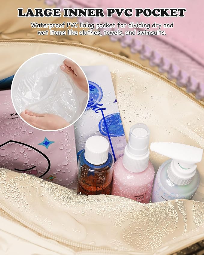 Tween Gift, Duffle Bag for Travel, Weekender Bags for Women,Initial Overnight Bag with Wet Pocket,Lightweight Travel Bags Personalized Gym Tote with Makeup Pouch