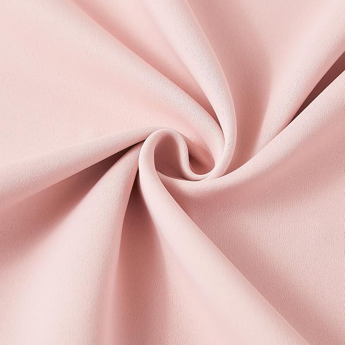 KEQIAOSUOCAI Pink Elegant Pinch Pleat Curtains 84 Inches Long, Light Blocking High End Pleated Drapes for Girls Nursery Bedroom Living Room Window Panels with Hooks 40 x 84 Baby Pink