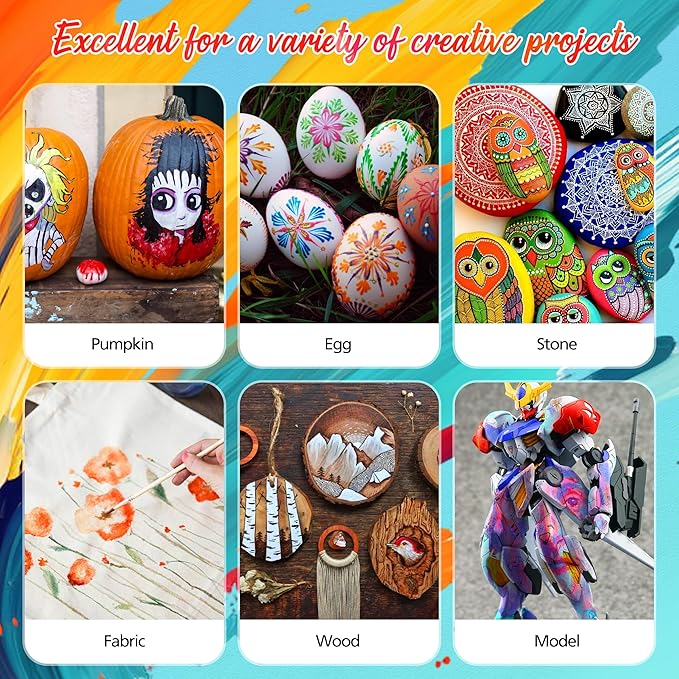 50 Colors Watercolor Paint Set with 6 Brushes, Portable Travel Water Color Kit with Carrying Case, Palette and Accessories, Non-Toxic Art Supplies Gift for Artists Adult Teen Kids Girls Boys