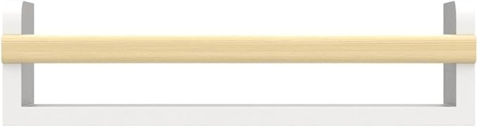 Wallniture Florida 24 inch Wall Bookshelf for Kids Room, Floating Shelves Nursery Decor, Wood White Wall Shelf Set of 2 Kitchen, Bathroom Decor (16'')