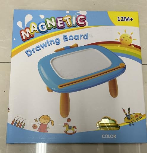 Toddlers Toys Ages 1-3, Magnetic Drawing Board, Doodle Board Pad Learning and Educational Toys for 18 Months Baby 1-3 Yr Kids Birthday Gifts - Blue