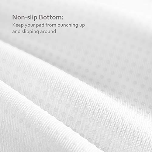 Waterproof Crib Mattress Protector 18" x 36", Non-Slip & Sturdy Mattress Pad Mat, 4 Layers Incontinence Bed Pad for Children Adults, Pets Training Pee Pad, White