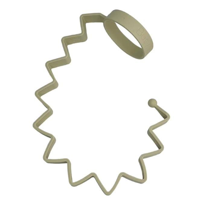 Busy Baby Bottle Bungee - Sippy Cup Strap - Keeps Bottles and Sippy Cups Off The Floor - Food Grade Silicone - Dishwasher Safe (Tan)