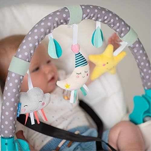 Taf Toys Activity Arch Ideal for Infant & Toddlers, Fits Stroller & Pram. with Fascinating Toys, Stimulates Baby’s Senses and Motor Skills Development. Mini Moon Arch