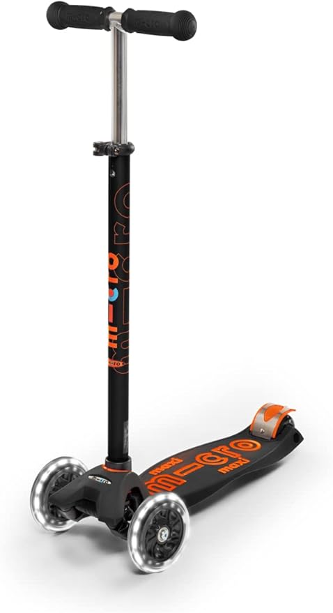 Micro Kickboard - Maxi Deluxe LED - Three Wheeled, Lean-to-Steer Swiss-Designed Micro Scooter for Kids with Motion-Activated Light-Up Wheels for Ages 5-12 …
