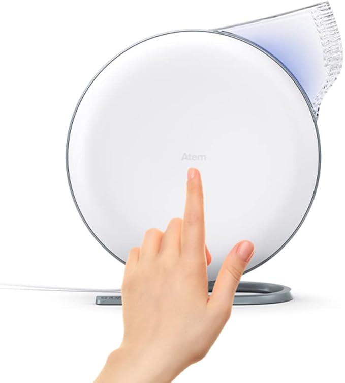 IQAir Atem Desk Air Purifier for Home, Office, Desktop, Small Room up to 150 sq ft, HyperHEPA Filter for Bacteria, Viruses, Allergens, Pets, Asthma, Pollen, Dust, Swiss Design, Made in Germany, White