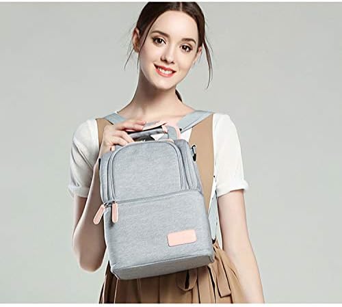 Meichoon Breast Milk Baby Bottle Cooler Bag/Waterproof Baby Milk Bag Freezer/Mommy Travel Backpack/Portable Thermal Insulated Lunch Box for Women Men Large Capacity Handbag