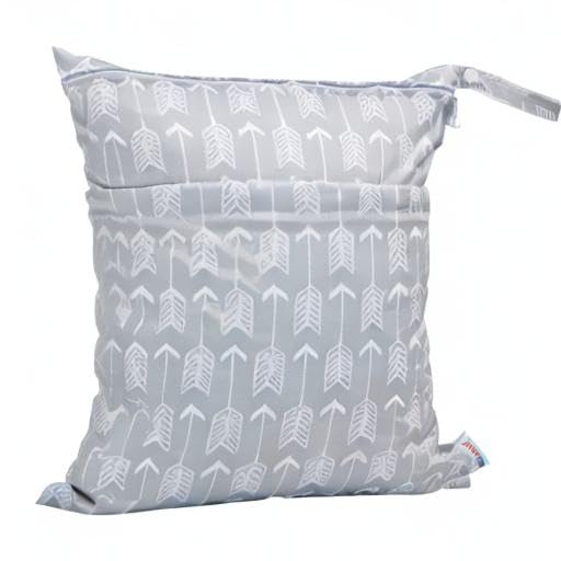 ALVABABY 3pcs Baby Cloth Diaper Wet/Dry Bags|Waterproof Reusable with Two Pockets|Travel, Beach, Pool, Daycare, Soiled Baby Items,Yoga，Gym Bag for Swimsuits or Wet Clothes 3L-YX36