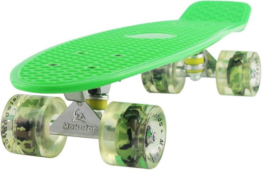 Skateboards Complete 22 Inch Mini Cruiser Retro Skateboard for Kids Boys Youths Beginners