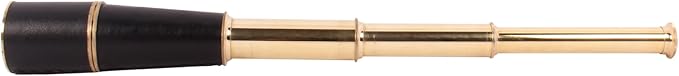 24" Handheld Nautical Brass Telescope with Wooden Box - Pirate Collectibles.