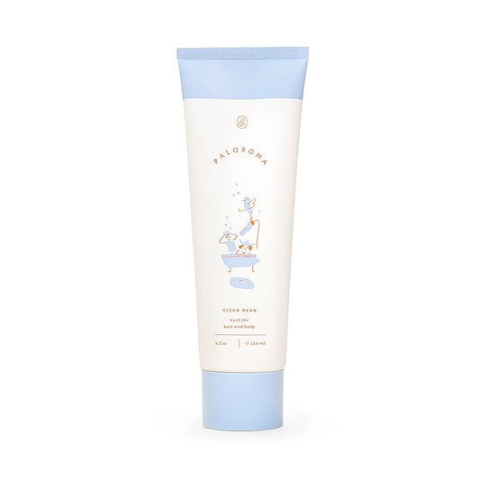 Paloroma Clean Bean wash for hair and body (Baby & Kids) Non-Toxic, Fragrance-Free