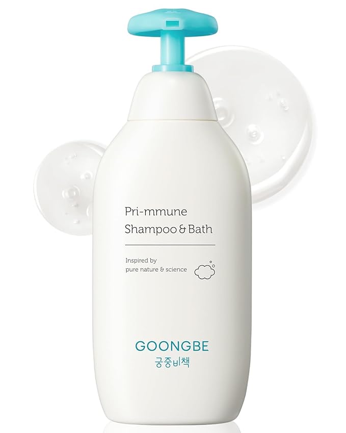 Pri-mmune Shampoo & Bath - Korean Baby Wash - Hypoallergenic Head to Toe Cleanser - Paraben-Free Formula For Sensitive Hair & Skin, 11.8 fl.oz.