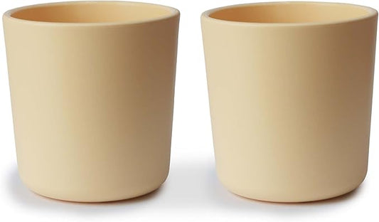 mushie Dinnerware Cups For Kids | Made in Denmark, Set of 2 (Daffodil)