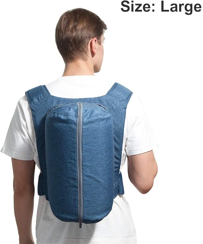 WoodyKnows Side-Sleeping Backpack, Sleep Position Trainer, Sleeping on The Side Alleviates Snoring Caused by Throat Issues (Small, Back Width＜16 Inch or 40 cm)
