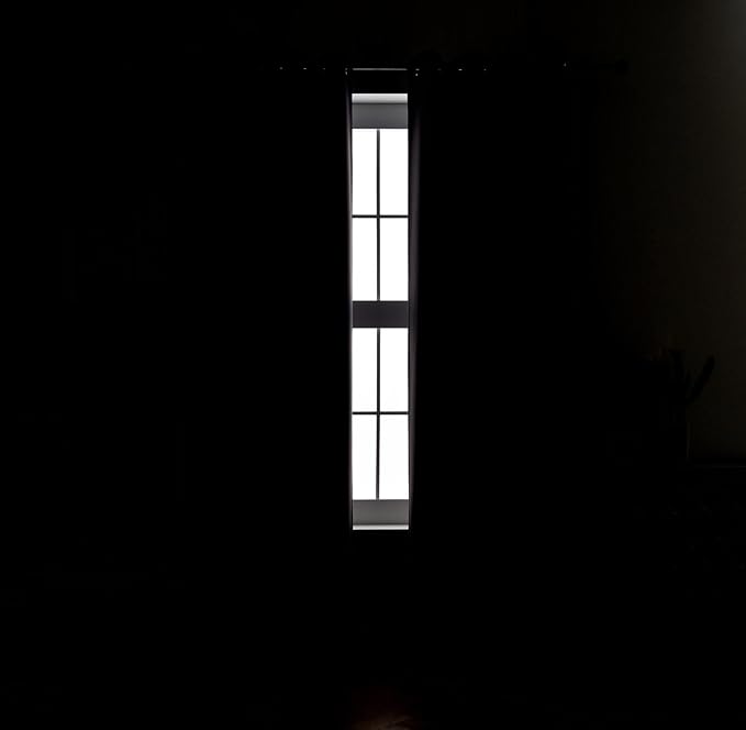 MIUCO Blackout Curtains Room Darkening Textured Grommet Window Curtains 2 Panels for Bedroom 52 x 95 Inch Long Grey