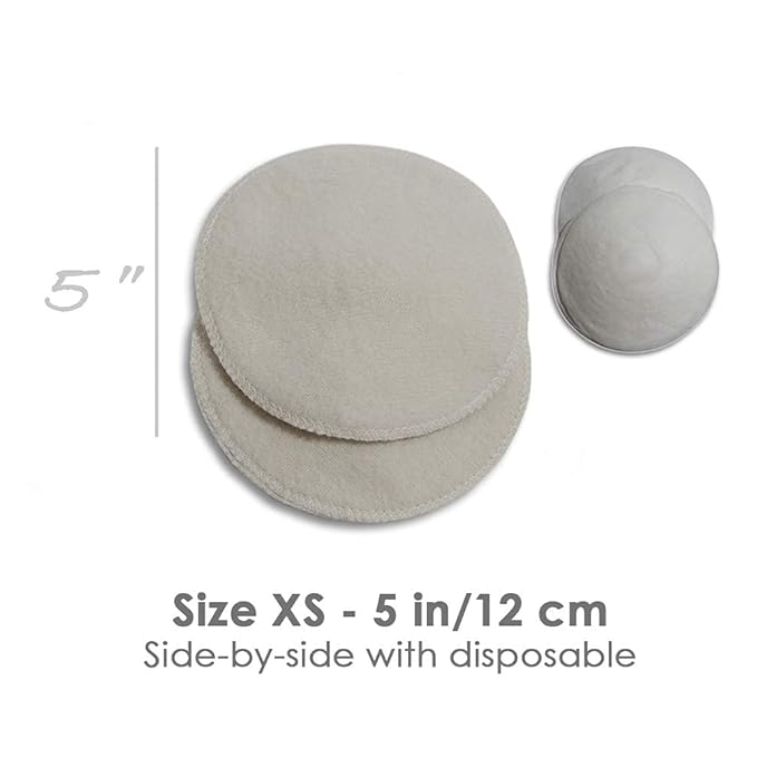 Soothingly Soft Merino Wool Nursing Pads, Style Softline, Extra Thickness, 5 in. Diameter