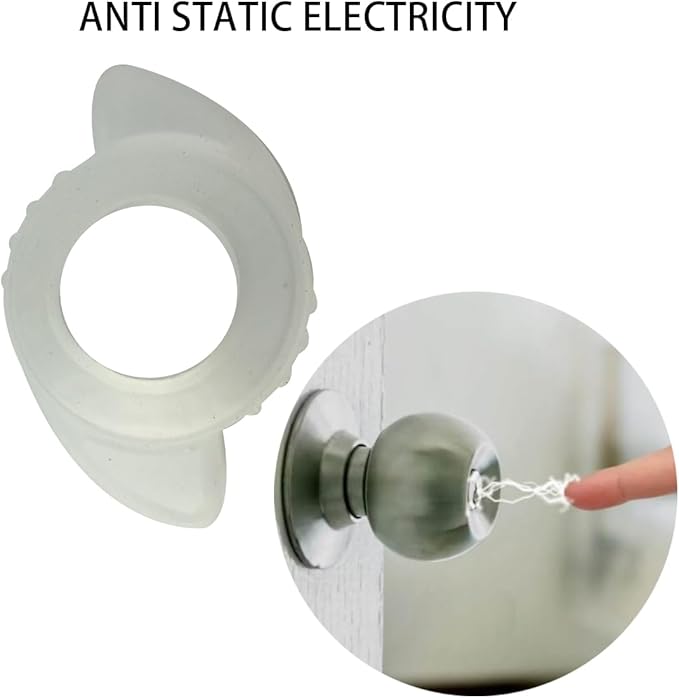 2 Pack door knobs cover,Door Handle Extension, Soft Rubberized Doorknob Extension, Converts Knob Style Doors to Handles for Easy Accessibility, Door knob Grips Fits Door Knobs (Transparent-2 PCS)