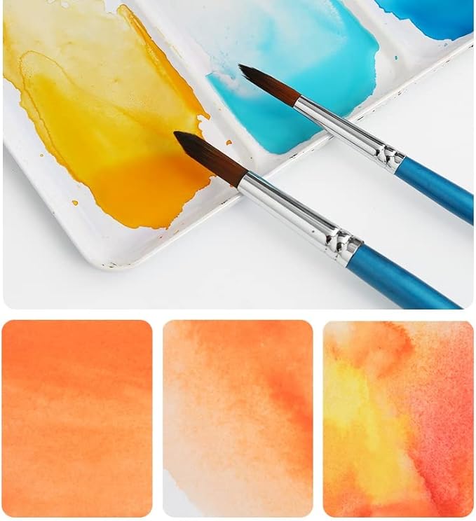 Watercolor Paint set, 36 Colors Premium Solid Watercolor Half Pans in Tin Box, 1 refillable Water Brush Pen, Art Pigment Kit Perfect for Artists Students Kids Beginners and Art Lovers