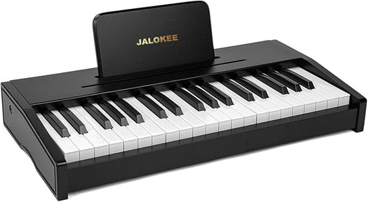 Kids Piano Keyboard, Digital Piano for Kids, Music Educational Instrument Toy, Wood Toy for 3+ Girls and Boys (Black, 37 Keys)