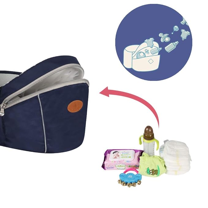 Waistband Extender Extension Belt with Adjustable Strap Buckle for HHOCN Baby Hip Seat Carrier Baby Waist Stool (Dark Blue)