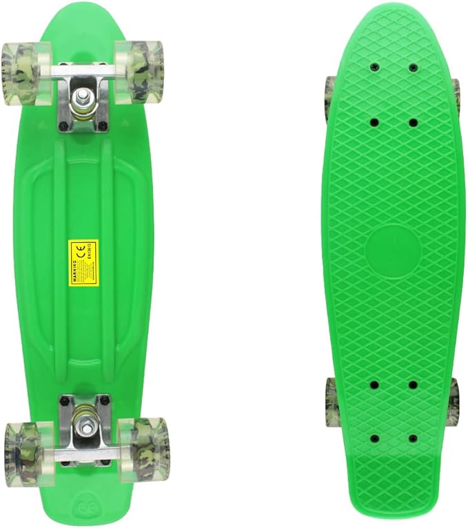 Skateboards Complete 22 Inch Mini Cruiser Retro Skateboard for Kids Boys Youths Beginners
