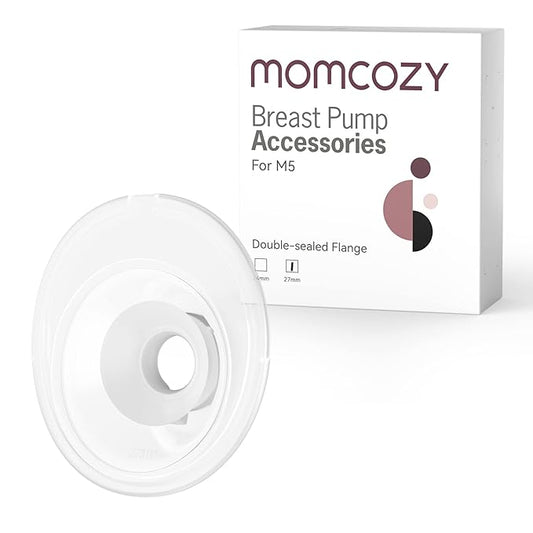 Momcozy Double-Sealed Flange 27mm Compatible with Momcozy M5 Breast Pump. Original M5 Breast Pump Replacement Accessories, 1PC (27mm)