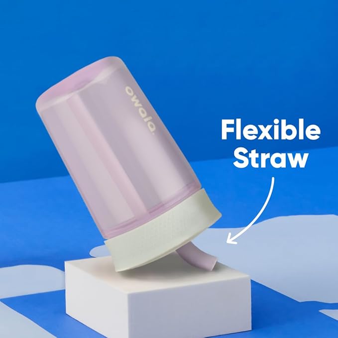 Owala Kids BPA-Free Plastic Tumbler with Spill Resistant Flexible Straw, Easy to Clean, Kids Water Bottle, Great for Travel, Dishwasher Safe, 15 Oz, Mint and Pink, (Unicorn)