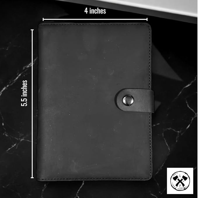 Genuine Leather AirTag Passport Holder and Wallet for Men and Women RFID Blocking for Secure Traveling and Documentation Organizer (Black)