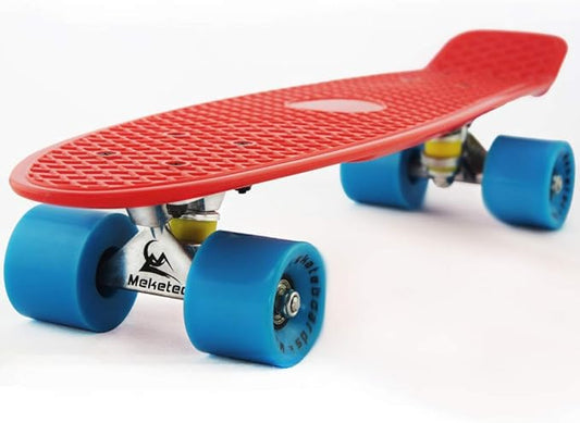 Skateboards Complete 22 Inch Mini Cruiser Retro Skateboard for Kids Boys Youths Beginners