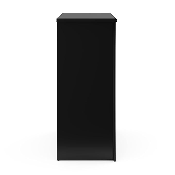 Storkcraft Crescent 4 Drawer Chest (Black) – GREENGUARD Gold Certified, Easy-to-Match Chest of Drawers for Nursery and Kids Bedroom, Dresser Organizer for Children’s Bedroom