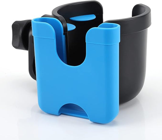 Accmor Stroller Cup Holder with Phone Holder, Bike Cup Holder, Universal Cup Holder for Uppababy Nuna Doona Strollers, 2-in-1 Cup Phone Holder for Stroller, Bike, Wheelchair, Walker, Scooter