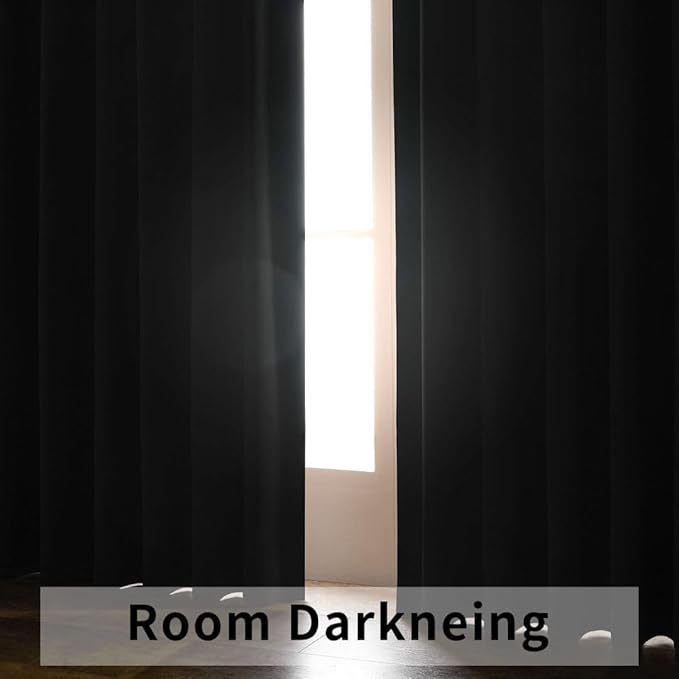 Joydeco 72 Inch Blackout Curtains for Bedroom, Thermal Insulated Black Out Curtains 2 Panels Set, Room Darkening Drapes for Living Room Window Rod Pocket Back Tab (W52 x L72 Inch, Royal Blue)