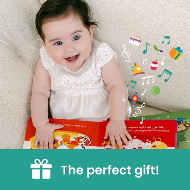 Binibi Spanish Musical Book Colors at The Birthday Party | Spanish Learning for Kids | Bilingual Children's Book | Bilingual Book for Babies & Toddlers 1-3 | Libro en español para bebés