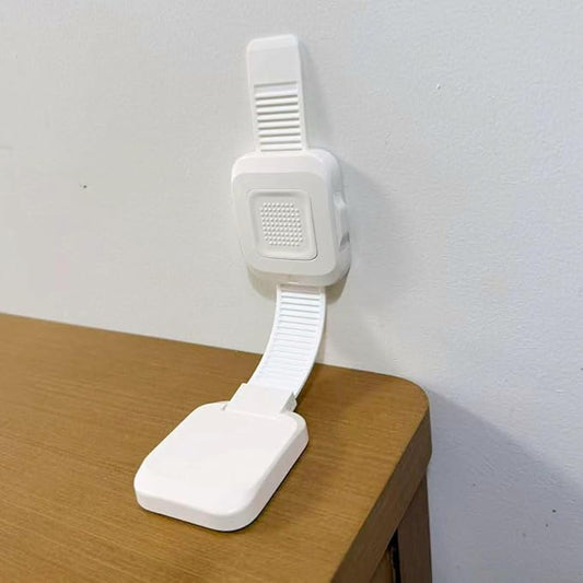 Upgraded No Drill Adhesive Furniture Anchor, Adjustable Anti Tip Furniture Wall Straps for Baby Proofing & Pets, Secure to Playroom, 4 Pack